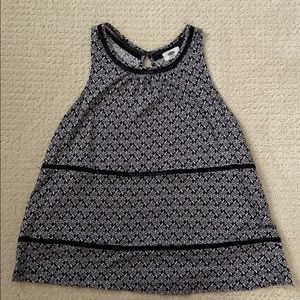 Old navy patterned tank top with eyelet